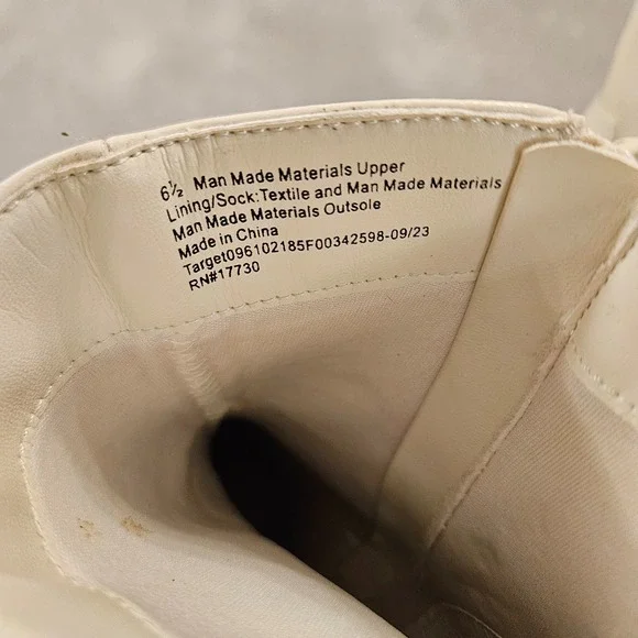 Women's White Platform Ankle Boots - Size 6.5 - 70s Retro Block Heel - Target - Picture 8 of 9